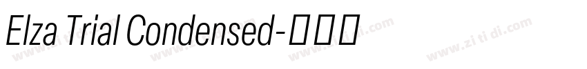 Elza Trial Condensed字体转换